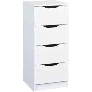 Commode - ALTOBUY - Jenny - 4 tiroirs - Blanc - Contemporain pas cher