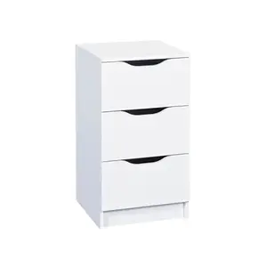 JENNY - Chiffonnier 3 Tiroirs Coloris Blanc - Altobuy pas cher