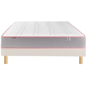 MERINOS Endormi 140x190 + sommier sable + pieds ENDORMI-E-1419-SBLA pas cher
