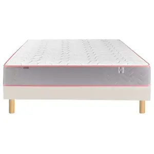 MERINOS Endormi 140x200 + sommier sable + pieds ENDORMI-E-1420-SBLA pas cher