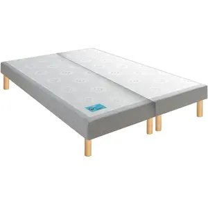 Comparateur de prix : MERINOS Sommier 2 x 80 x 190 Petit Dormeur chine gris clair 1619 (160x190)