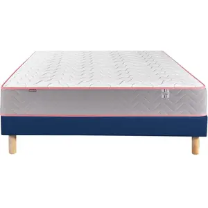 MERINOS Endormi 140x190 + sommier bleu + pieds ENDORMI-E-1419-NUI2 pas cher