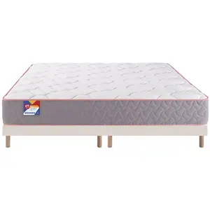 MERINOS Au lit 160x200 + 2 sommiers sable pieds AULIT-E-1620-2-SBLA pas cher