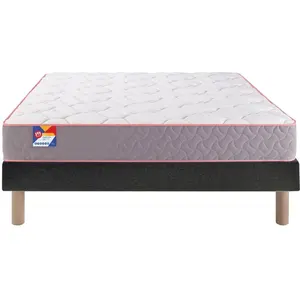 MERINOS Au lit 120x190 + sommier velours nuit + pieds AULIT-E-1219-VNU... pas cher
