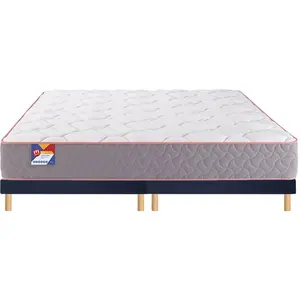 MERINOS Au lit 160x200 + 2 sommiers bleu pieds AULIT-E-1620-2-NUI2