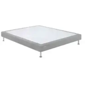 Bultex Sommier tapissier gris confort médium 3 zones 140x200 pas cher