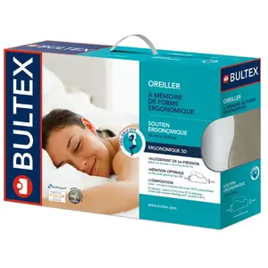 Comparateur de prix : BULTEX Oreiller rectangulaire 33x52 cm ERGONOMIQUE VELOURS 3D