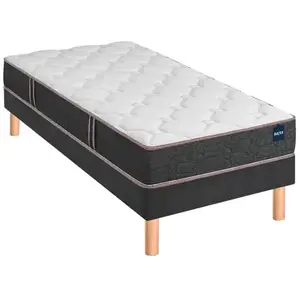 BULTEX Matelas 90 x 200 Vitality 2.1 90x200 + sommier gris fumé +pieds pas cher