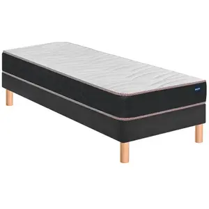 BULTEX Vitality 1.1 120x200 + sommier gris fumé +pieds VITAL11-E-1220-GFU pas cher