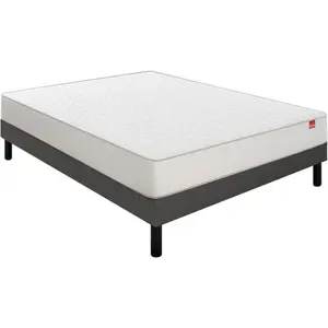 EPEDA Voyage 140x200 + sommier gris fumé + pieds VOYA-E-1420-GFU