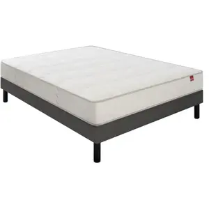 EPEDA Pavillon 160x200 + sommier gris fumé + pieds PAVIL-E-1620-GFU pas cher
