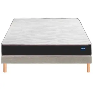 BULTEX Vitality 1.1 80x200 + sommier grege +pieds VITAL11-E-0820-GRE pas cher