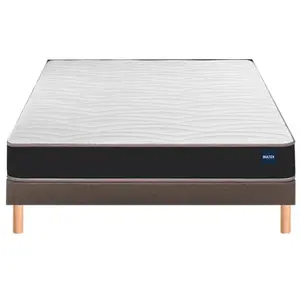 BULTEX Vitality 1.1 80x200 + sommier marron +pieds VITAL11-E-0820-MAR pas cher