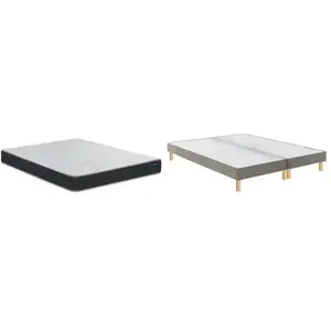 BULTEX Vitality 1.1 160x200 + 2 sommiers grege +pieds VITAL11-E-1620-2...