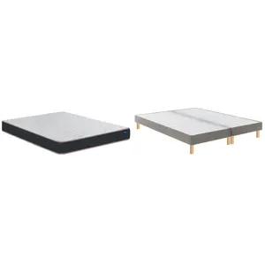 BULTEX Vitality 1.1 180x200 + 2 sommiers grege pieds VITAL11-E-1820-2-GRE pas cher