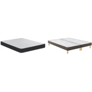 BULTEX Vitality 1.1 180x200 + 2 sommiers marron +pieds VITAL11-E-1820-... pas cher