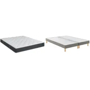 BULTEX Vitality 2.1 160x200 + 2 sommiers grege +pieds VITAL21-E-1620-2...