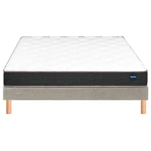 BULTEX Vitality 2.1 90x190 + sommier grege +pieds VITAL21-E-0919-GRE pas cher