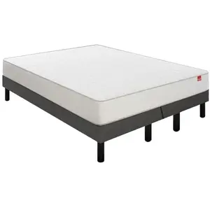 EPEDA Voyage 180x200 + 2 sommiers gris fumé pieds VOYA-E-1820-2-GFU