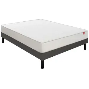 EPEDA Voyage 80x200 + sommier gris fumé + pieds VOYA-E-0820-GFU pas cher