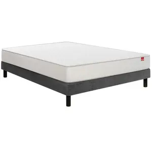 EPEDA Voyage 90x200 + sommier gris + pieds VOYA-E-0920-GRIS2 pas cher