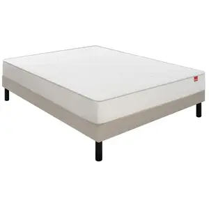 EPEDA Voyage 140x190 + sommier taupe + pieds VOYA-E-1419-TAUP