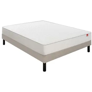 EPEDA Voyage 120x200 + sommier taupe + pieds VOYA-E-1220-TAUP pas cher