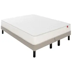EPEDA Voyage 180x200 + 2 sommiers taupe pieds VOYA-E-1820-2-TAUP pas cher