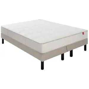 EPEDA Pavillon 180x200 + 2 sommiers taupe pieds PAVIL-E-1820-2-TAUP pas cher