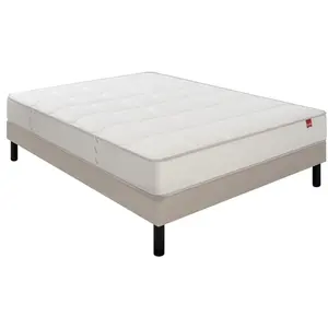 EPEDA Pavillon 120x200 + sommier taupe + pieds PAVIL-E-1220-TAUP pas cher
