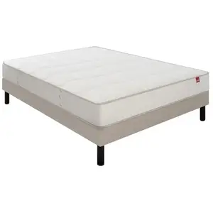 EPEDA Pavillon 160x200 + sommier taupe + pieds PAVIL-E-1620-TAUP pas cher