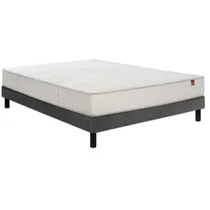 EPEDA Pavillon 160x200 + sommier gris + pieds PAVIL-E-1620-GRIS2 pas cher