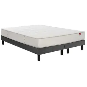 EPEDA Pavillon 160x200 + 2 sommiers gris pieds PAVIL-E-1620-2-GRIS2 pas cher
