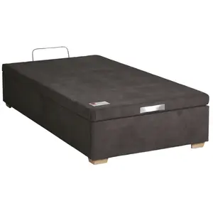 Comparateur de prix : Sommier Lit Coffre Epeda HERCULE Velours Gris Béton 90x200