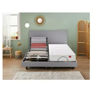 Comparateur de prix : Sommier electrique Epeda HORIZON 80x200 Chiné Gris