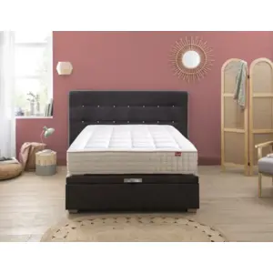 Comparateur de prix : Sommier Epeda Coffre et tête de lit HERCULE 140x190 Anthracite