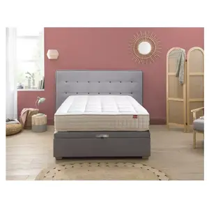 Comparateur de prix : Sommier Epeda Coffre et tête de lit HERCULE 140x190 Gris