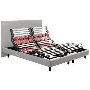 Comparateur de prix : Sommier Électrique Epeda ESCAPADE 2 en 1 Gris Impérial 2x90x200