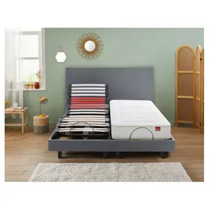 Comparateur de prix : EPEDA Horizon Relax 1620D + Tête de lit gris fonce HORIZ-2E1-1620D-GFO