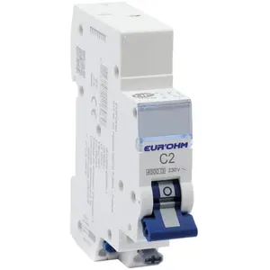 EUR'OHM Disjoncteur 1P+N 2A courbe c connexion rapide/rapide 4,5kA nf (20302)Vendu parbis-electric