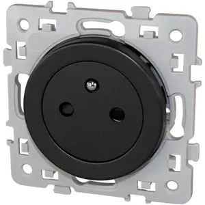 Prise de courant 2P+T 16A affleurante Noir Eur'Ohm Square 60339Vendu parbis-electric