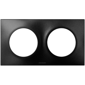 EUR'OHM - Plaque anthracite 2 postes Square (60397) pas cher
