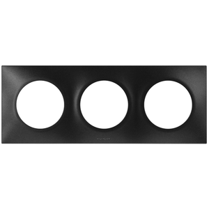 EUR'OHM - Plaque anthracite 3 postes Square (60398) pas cher