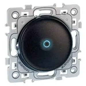 Eur' Ohm Va-et-vient lumineux ou témoin anthracite Square (60303) pas cher