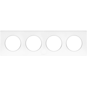 EUR'OHM Eur Ohm - Plaque blanche 4 postes Square (60299) pas cher