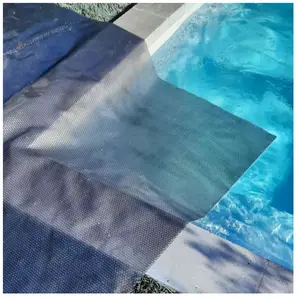 EDENEA Couverture Solaire Piscine Gris Silver - Rectangle - 4 x 3 m - 350 Microns -  illets Offerts - Recoupable pas cher