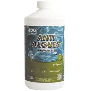Anti-algues - Préventif - Bidon de 1L - Edg By AqualuxVendu parcdiscount