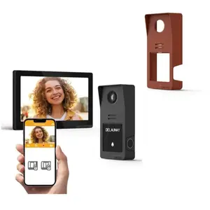 Kit visiophone filaire connecté Digital Connect + coque terracotta
