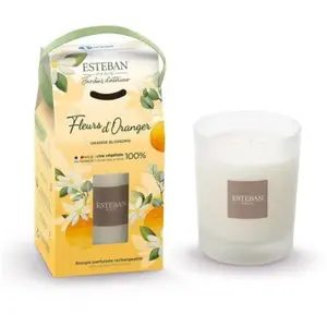ESTEBAN Bougie parfumé rechargeable - Fleurs d Oranger 180 gr pas cher