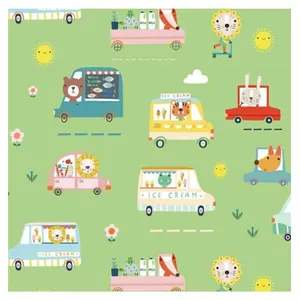 GENERIQUE Tissu coton Dashwood Summer Fun véhicules vendu au mètre(...) - 0009 Vert